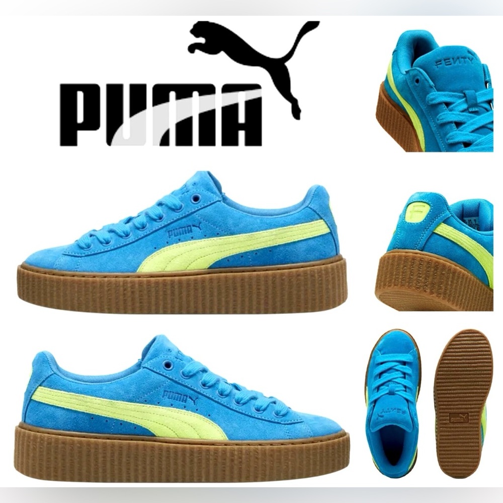 Rihanna FENTY X PUMA Creeper Phatty Shoe Womens 6 Speed Blue Lime Gum NEW $140